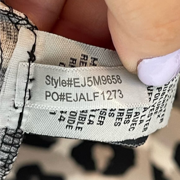 Eliza J Leopard Print Short Sleeve Fit & Flare Mini Dress Size 4 Tan Black - Picture 10 of 11